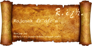 Rojcsek Ádám névjegykártya